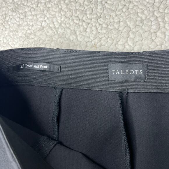 Talbots Black Slim Ankle Portland Pant Size 4 - Picture 4 of 8